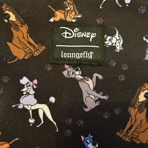 Loungefly Disney Dog Pattern Crossbody Passport Bag - Picture 4 of 6